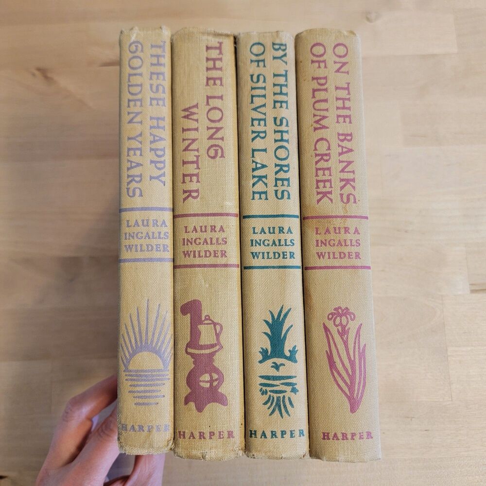 Vintage Laura Ingalls Wilder Hardcover Book Set of 4 Harper & Brothers 1953